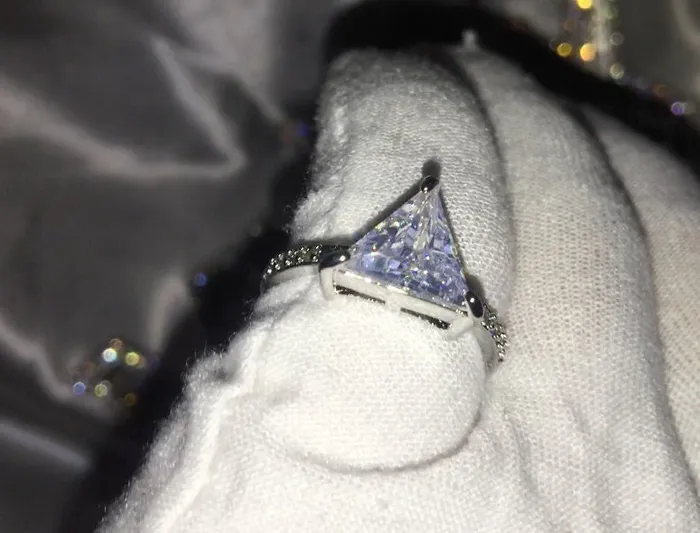 Trilliant Diamond Ring Trillion Ring Trilliant Engagement Ring Triangle Engagement Ring Womens Diamond Ring Triangle Diamond Ring Minx London Rings