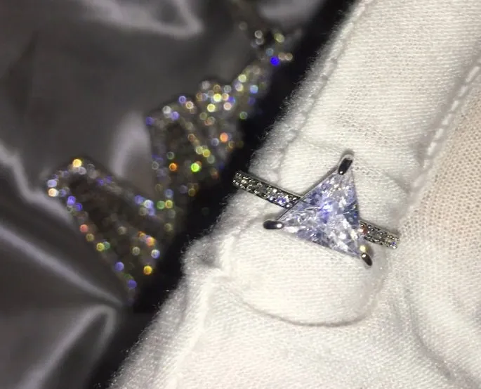 Trilliant Diamond Ring Trillion Ring Trilliant Engagement Ring Triangle Engagement Ring Womens Diamond Ring Triangle Diamond Ring Minx London Rings