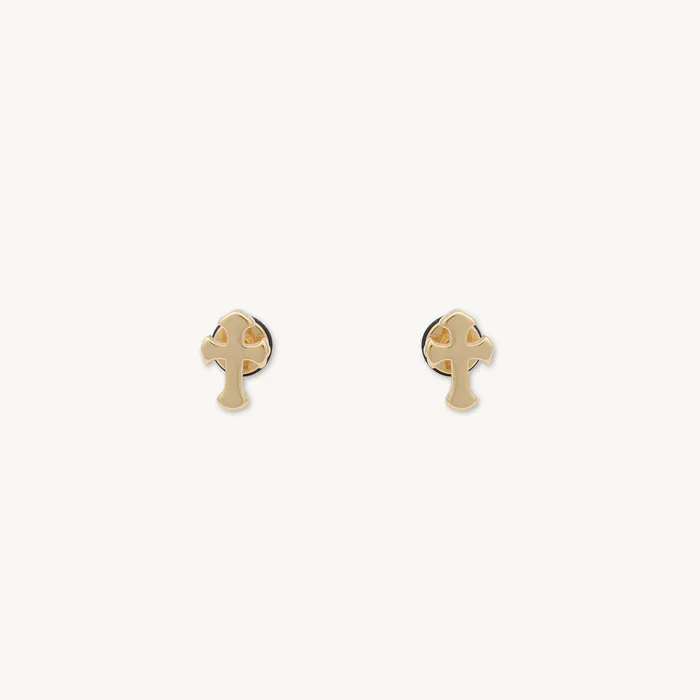 Unisex Cross Stud Earrings Camile Stone Earrings