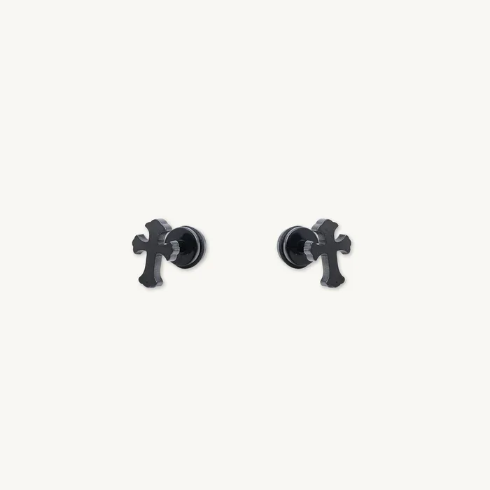 Unisex Cross Stud Earrings Camile Stone Earrings