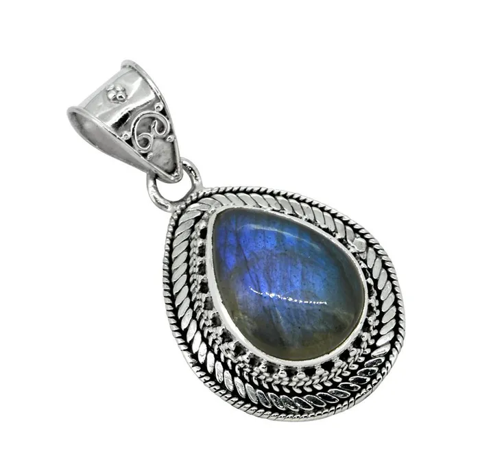 YoTreasure Labradorite Solid 925 Sterling Silver Pendant 1 12 Necklaces