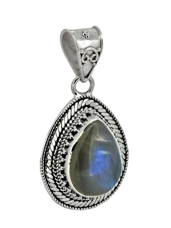 YoTreasure Labradorite Solid 925 Sterling Silver Pendant 1 12 Necklaces