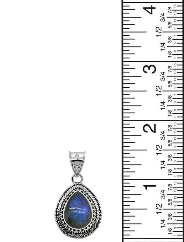 YoTreasure Labradorite Solid 925 Sterling Silver Pendant 1 12 Necklaces