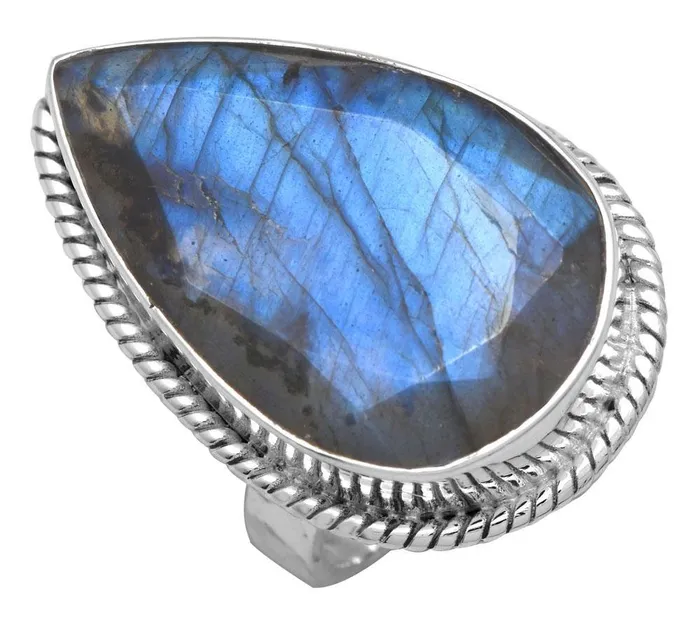 YoTreasure Rings Labradorite 925 Sterling Silver Rings Silver Jewelry