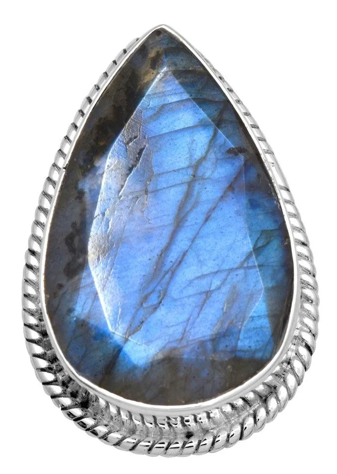YoTreasure Rings Labradorite 925 Sterling Silver Rings Silver Jewelry