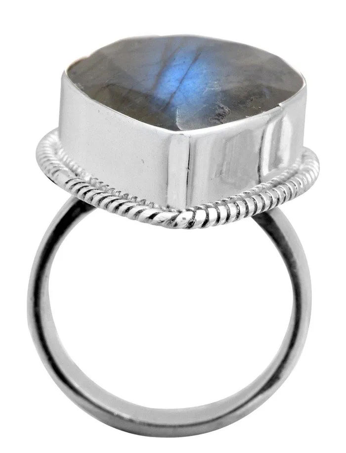 YoTreasure Rings Labradorite 925 Sterling Silver Rings Silver Jewelry