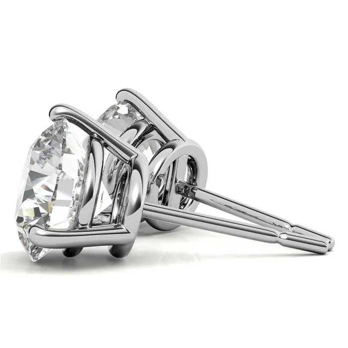 14K White Gold 2ctw Diamond Stud Earrings in Three Prong Basket Settings GEMS ONE CORPRATION Earrings 14K White Gold 2ctw Diamond Stud Earrings in Three Prong Basket Settings GEMS ONE CORPRATION Earrings