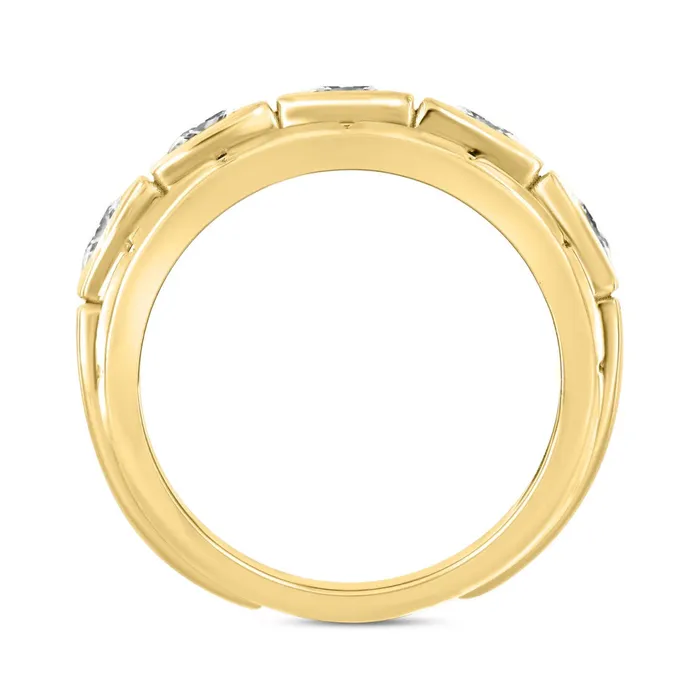 14K YELLOW GOLD 2 12CT ROUNDPRINCESS DIAMOND MENS RING Crown Jewels Coin Rings 14K YELLOW GOLD 2 12CT ROUNDPRINCESS DIAMOND MENS RING Crown Jewels Coin Rings