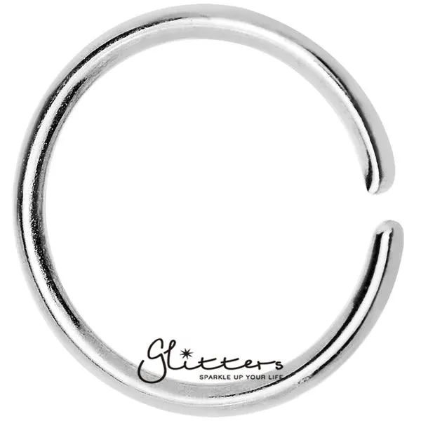 20GA 316L Surgical Steel Bendable Nose Hoop Glitters Earrings