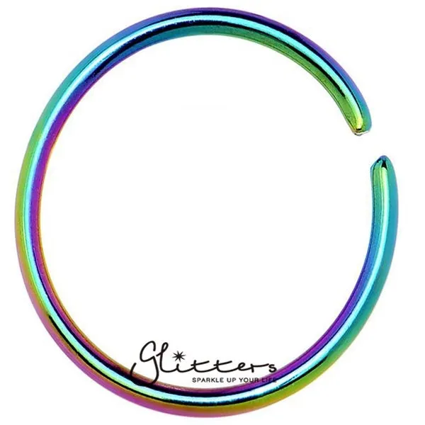 20GA 316L Surgical Steel Bendable Nose Hoop Glitters Earrings