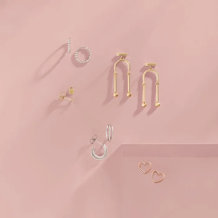 302 Fine Jewelry Earrings Mobile Dangle Drop Earrings Solid 14K Yellow White Rose Gold Platinum or Silver