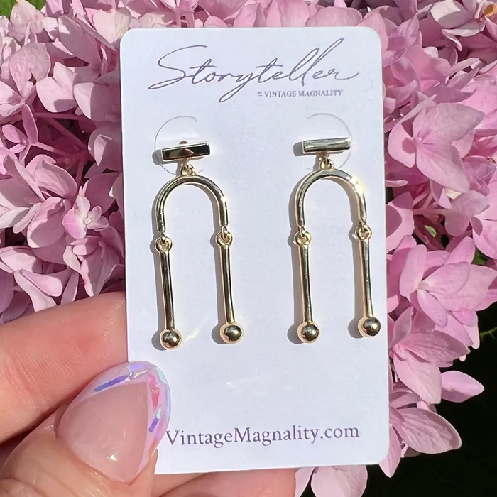 302 Fine Jewelry Earrings Mobile Dangle Drop Earrings Solid 14K Yellow White Rose Gold Platinum or Silver