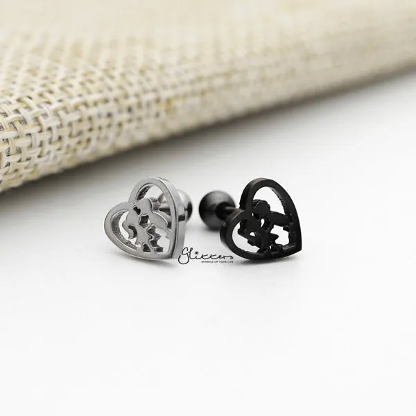 316L Surgical Steel Love Heart Shape Barbell for Tragus Cartilage Conch Helix Piercing and More Glitters Necklaces 316L Surgical Steel Love Heart Shape Barbell for Tragus Cartilage Conch Helix Piercing and More Glitters Necklaces