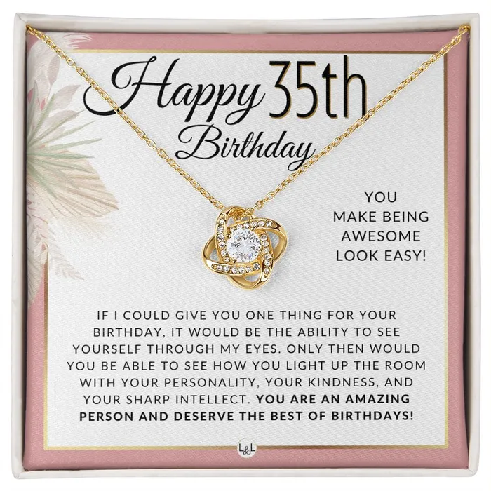 35th Birthday Gift For Her Necklace For 35 Year Old Beautiful Womans Birthday Pendant Jewelry ShineOn Fulfillment Necklaces