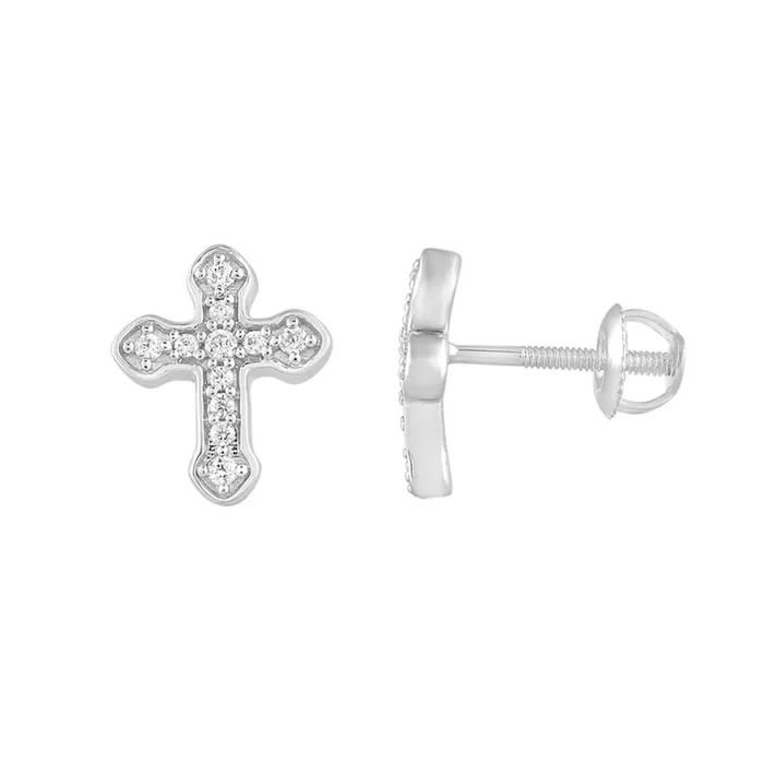 AV Earrings LADIES EARRINGS 015CT ROUND DIAMOND 10K WHITE GOLD