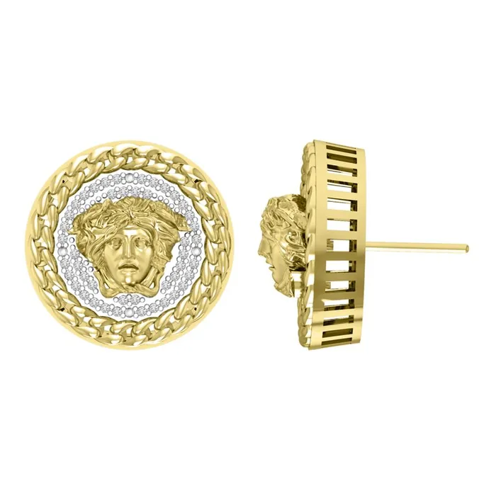AV Earrings LADIES EARRINGS 025CT ROUND DIAMOND 10K YELLOW GOLD