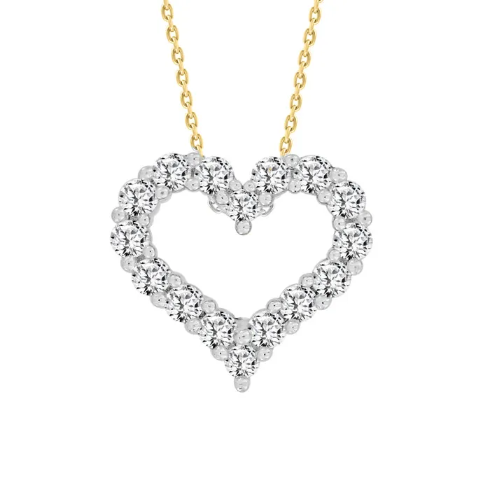 AV Necklaces LADIES PENDANT 025CT ROUND DIAMOND 14K YELLOW GOLD