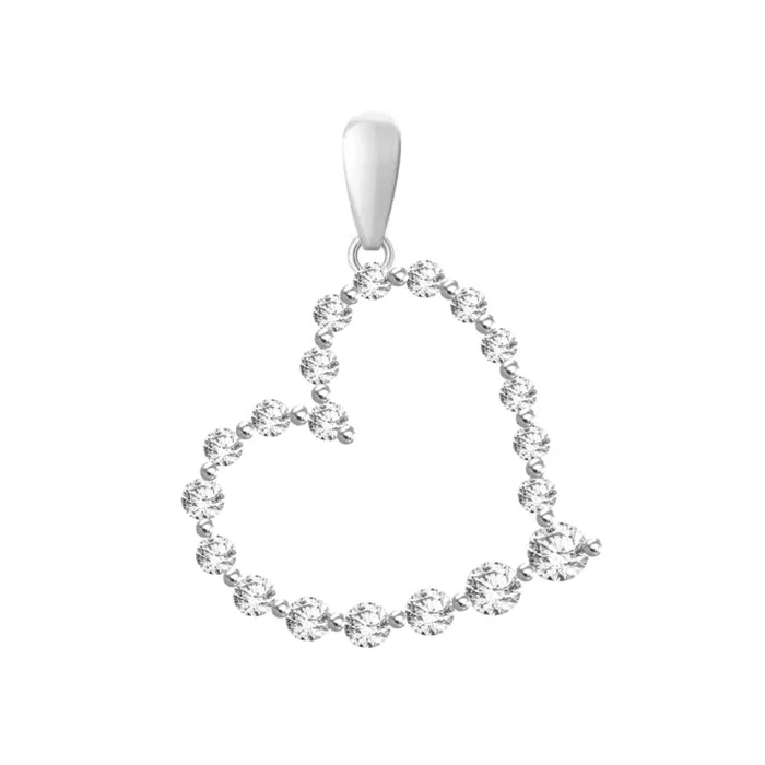 AV Necklaces LADIES PENDANT WITH CHAIN 050CT ROUND DIAMOND 14K WHITE GOLD SI QUALITY AV Necklaces LADIES PENDANT WITH CHAIN 050CT ROUND DIAMOND 14K WHITE GOLD SI QUALITY