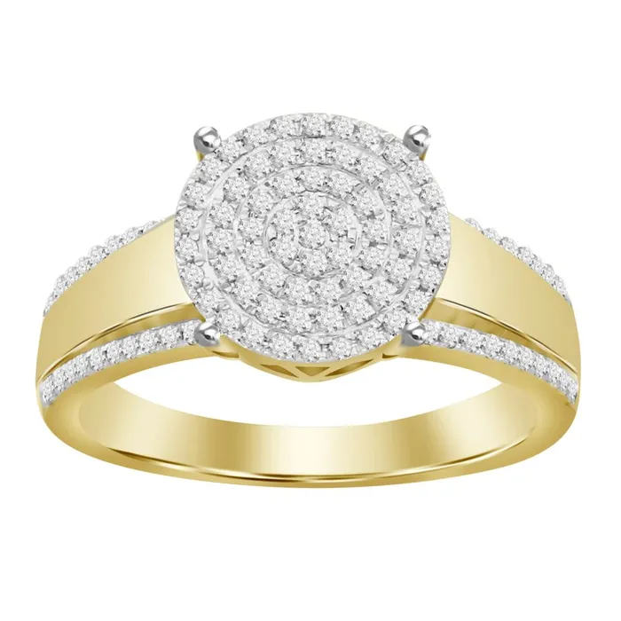 AV Rings LADIES RING 033CT ROUND DIAMOND 10K YELLOW GOLD