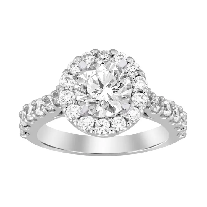 AV Rings LADIES RING 100CT ROUND DIAMOND 14K WHITE GOLD