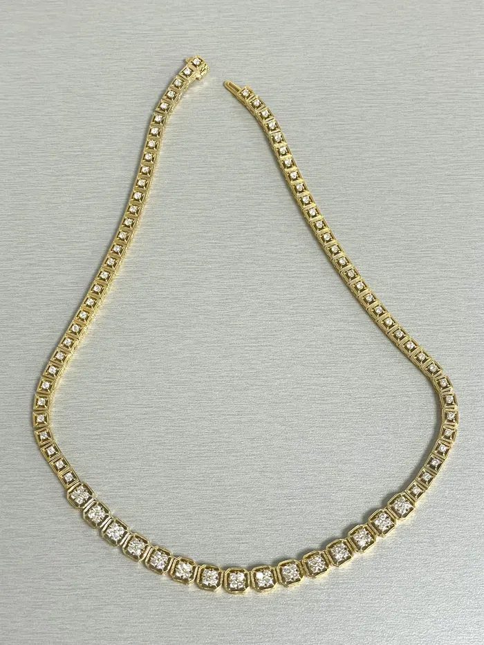 Beauvince Necklaces Beauvince Madeline Diamond Necklace 430 ct Diamonds in Yellow Gold