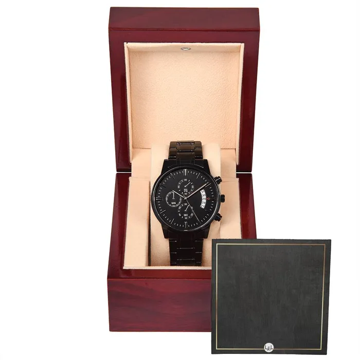Black Chronograph Watch ShineOn Fulfillment Watches