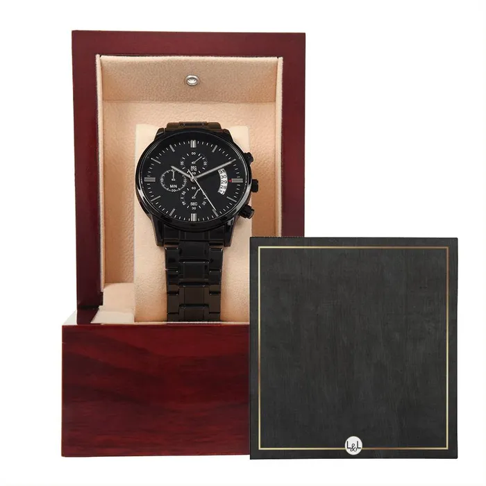 Black Chronograph Watch ShineOn Fulfillment Watches