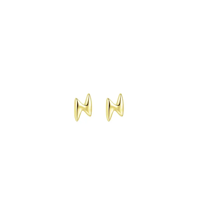 Bolt gold stud earrings pau jewelry Earrings