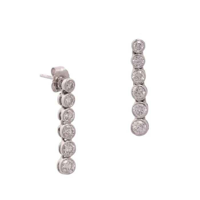 Bubble Diamond Line Earrings Smith Bevill Jewelers Earrings