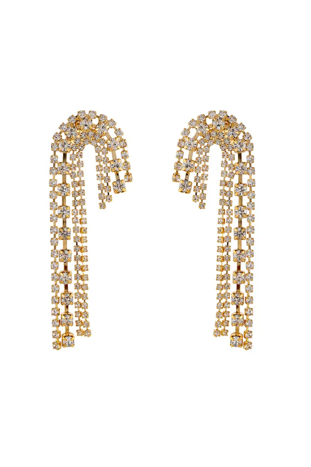 Candy Cane Fringe CZ Earrings Eye Candy LA Earrings
