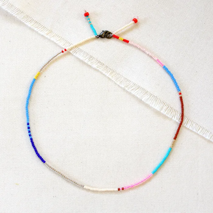 Choker Necklace Neon Pink Mix Ashdel Necklaces