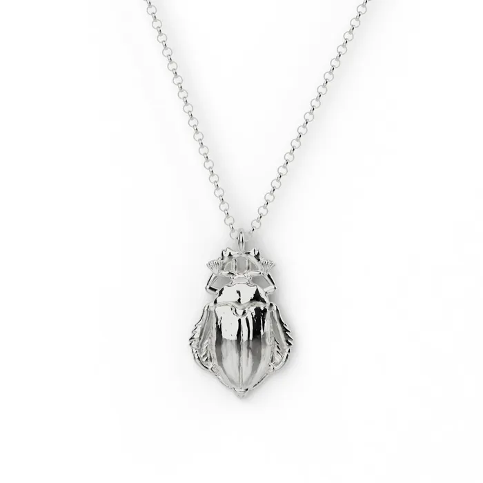 cockchafer necklace silver sciencejewelry1824 Necklaces