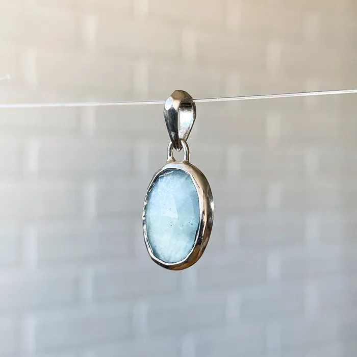 Corey Egan Necklaces Aquamarine and Silver Bijou Pendant