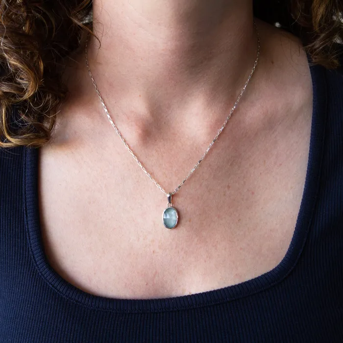 Corey Egan Necklaces Aquamarine and Silver Bijou Pendant