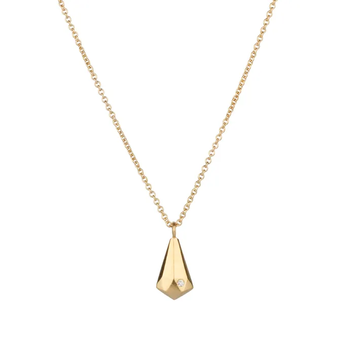 Corey Egan Vermeil and Diamond Crystal Fragment Necklace Necklaces