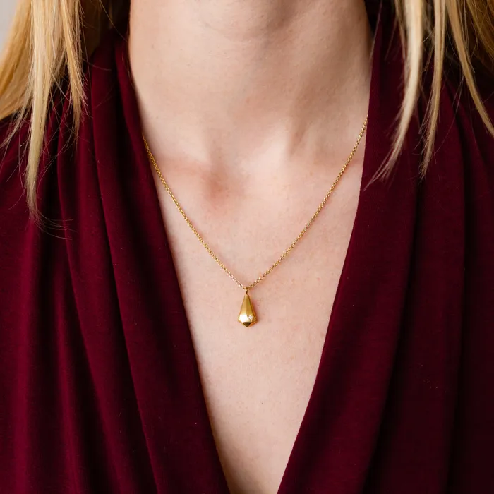 Corey Egan Vermeil and Diamond Crystal Fragment Necklace Necklaces