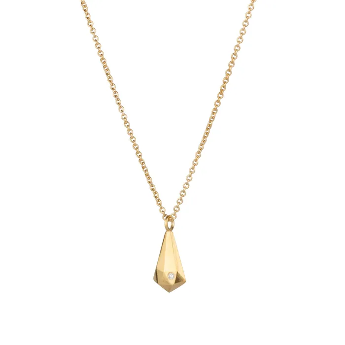 Corey Egan Vermeil and Diamond Crystal Fragment Necklace Necklaces