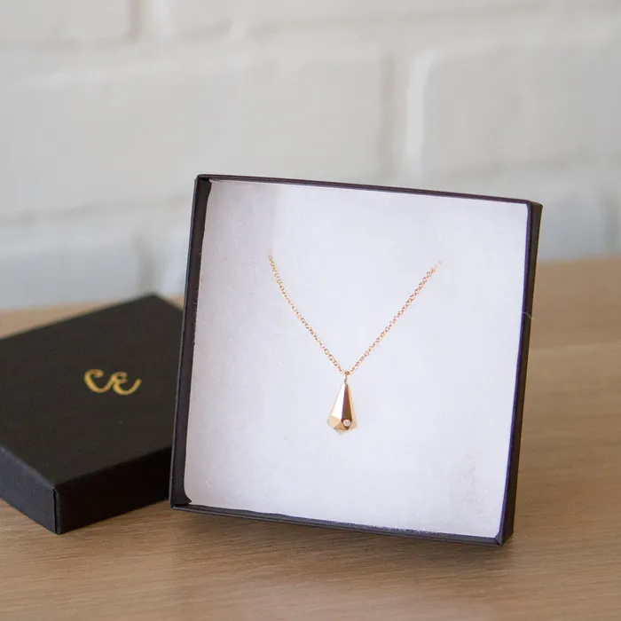 Corey Egan Vermeil and Diamond Crystal Fragment Necklace Necklaces