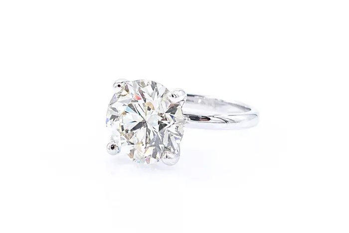 Crown Jewels Coin Huge 7 ct Solitaire Natural Diamond Ring Rings