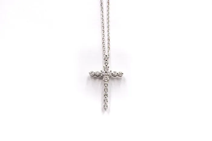 Crown Jewels Coin Necklaces 13 ctw Diamond Cross Pendant