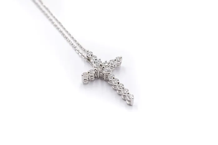 Crown Jewels Coin Necklaces 13 ctw Diamond Cross Pendant
