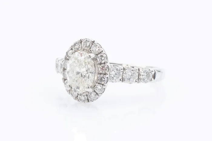 Crown Jewels Coin Rings 101 ct oval Engagement ring