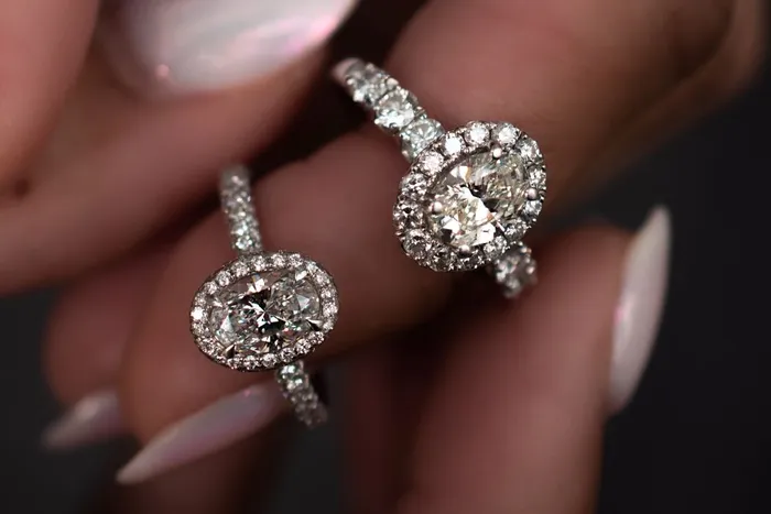 Crown Jewels Coin Rings 101 ct oval Engagement ring