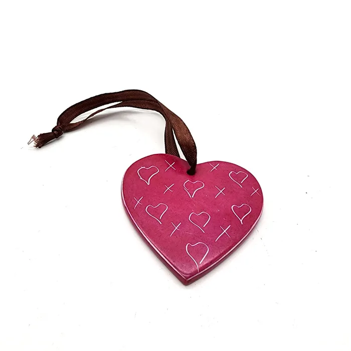 Culture Hub Necklaces Love Christmas tree decorations Soapstone love heart dangling