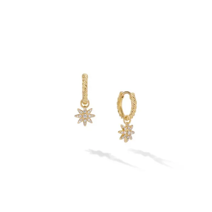 DAVID YURMAN INC Earrings David Yurman Cable Collectibles Petite Interchangeable Starburst Drop Earrings with Diamonds DAVID YURMAN INC Earrings David Yurman Cable Collectibles Petite Interchangeable Starburst Drop Earrings with Diamonds