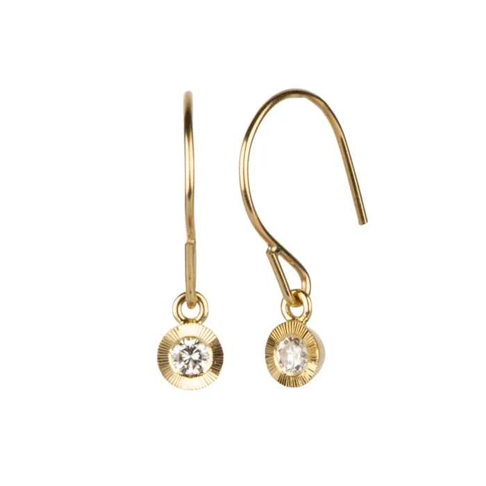 Diamond Aurora Dangle Earrings in Yellow Gold Corey Egan Earrings