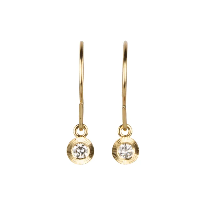 Diamond Aurora Dangle Earrings in Yellow Gold Corey Egan Earrings