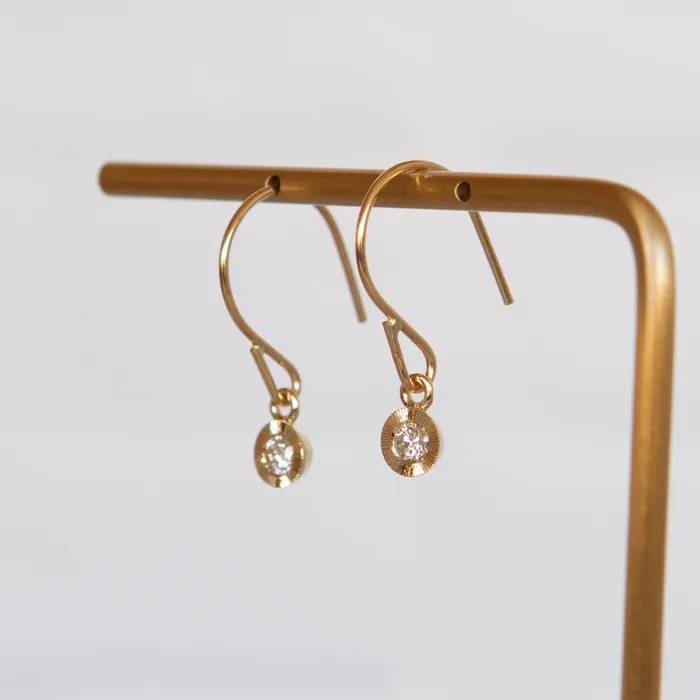 Diamond Aurora Dangle Earrings in Yellow Gold Corey Egan Earrings