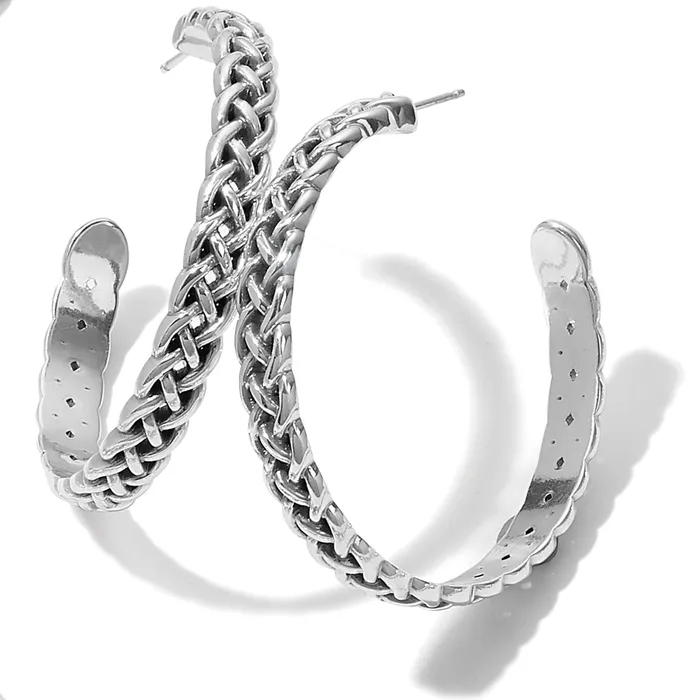 Earrings Brighton Interlok Braid Large Hoop Earrings