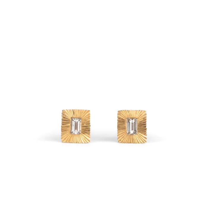 Earrings Corey Egan Baguette Diamond Aurora Stud Earrings